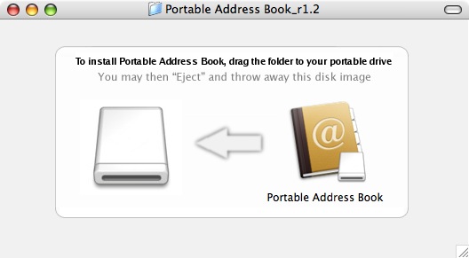 Portable Address Book background dmg screenshot