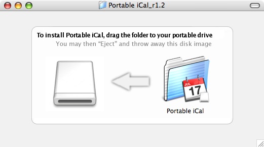 Portable iCal background dmg screenshot