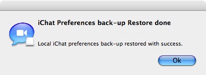 Backup restore done window screenshot