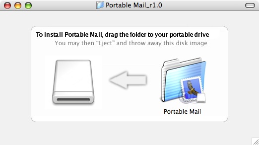 Portable Mail background dmg screenshot