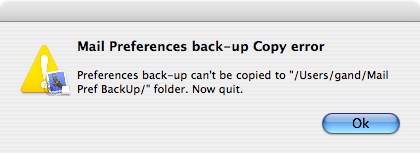 Backup copy error window screenshot