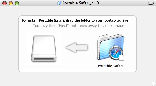 Portable Safari background dmg screenshot