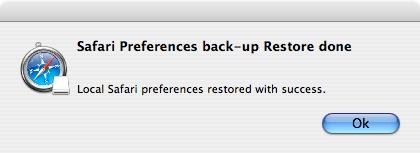 Backup restore done window screenshot