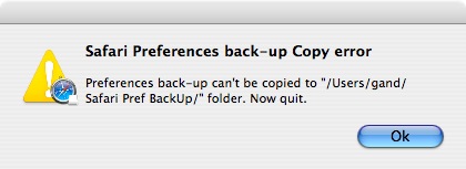 Backup copy error window screenshot